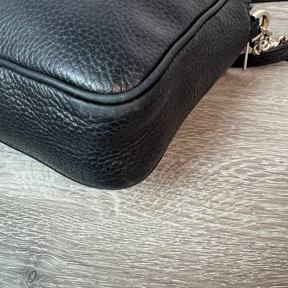 Michael Kors Black Leather Crossbody Camera Bag JetSet - Picture 5 of 8